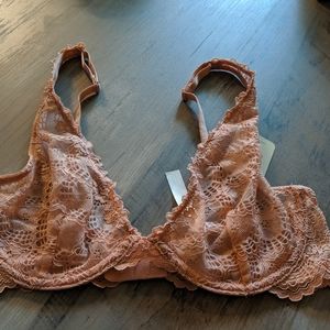 NWT Free People Brown Underwire Bra - 34B